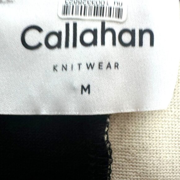 Callahan Knitwear Sweater Rana Cream Black Colorblock Front Twist Knot - Picture 6 of 16